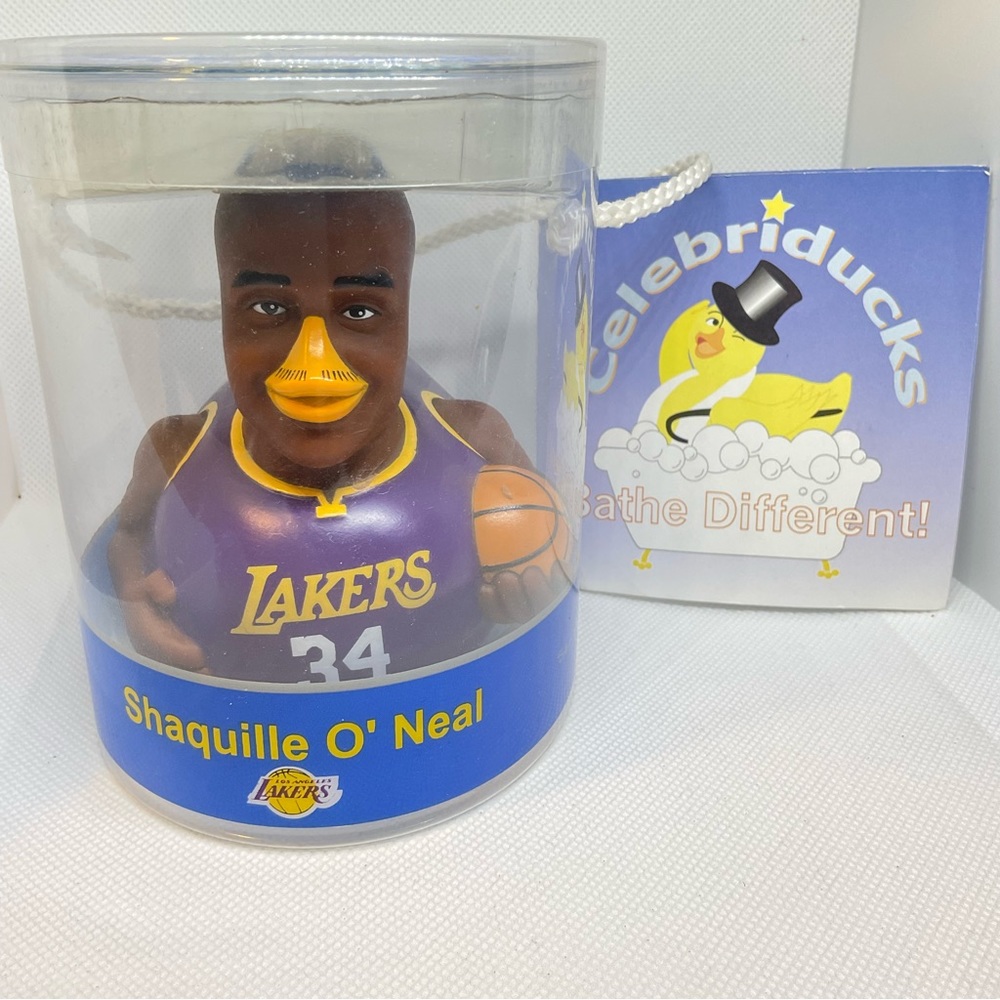 SHAQUILLE O'NEAL LA LAKERS CELEBRIDUCK RUBBER DUCK Shaq Ducky 1st Edition VTG